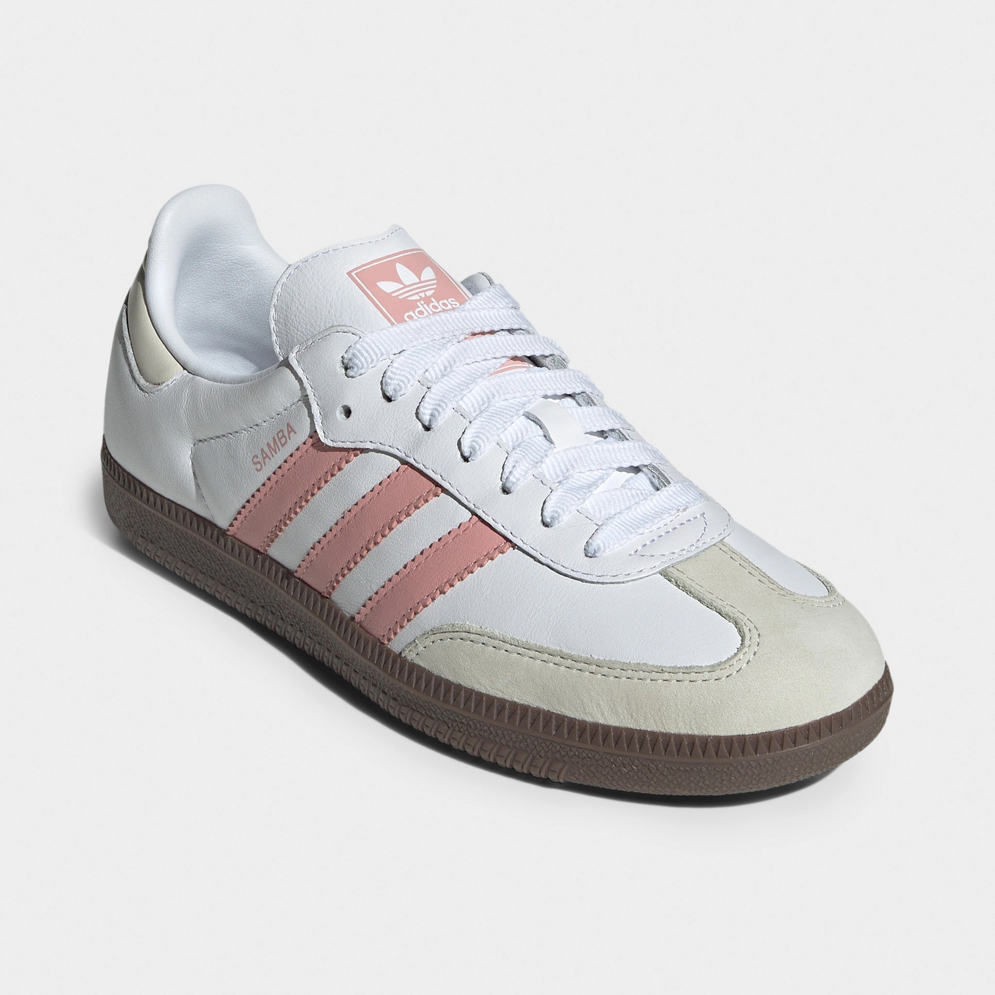 adidas Women's Samba OG White / Wonder Mauve - White Elasticity