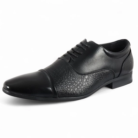 Comfortable Office Comfort Fit Event Look Men's Black Classic Lace-Up Brogue Formal Shoes