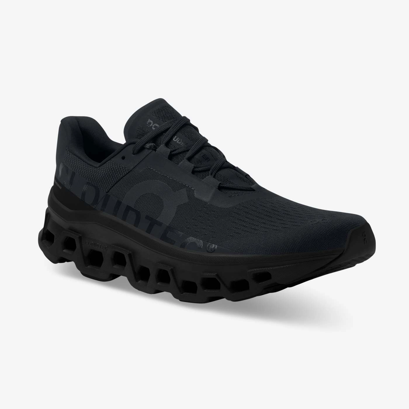 On Running Men's Cloudmonster Shoes - All Black All Day Comfort Technology
