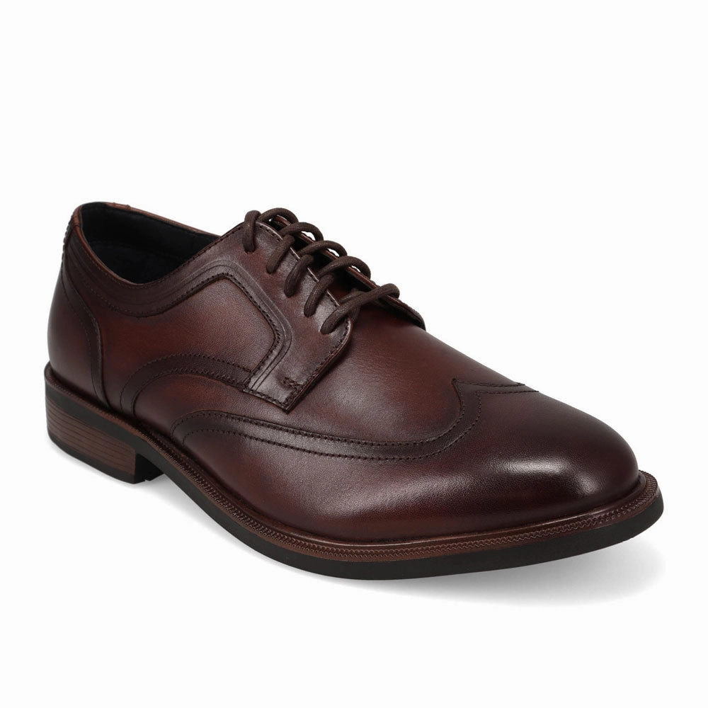Sleek Silhouette Polished Look Active Worker Dockers Mens Atkins Dressy Wingtip Oxford Shoe
