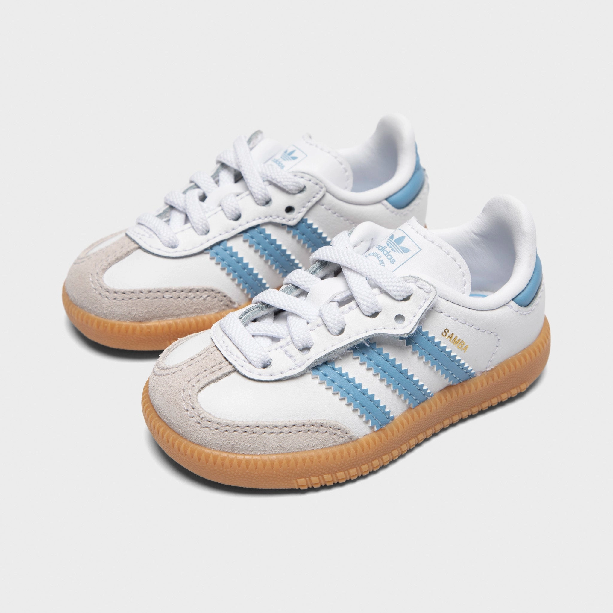 Walk More Elastic Gusseted Tongue adidas Infants' Samba OG White / Ash Blue - Gum