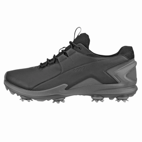 Smooth Transition Heel Foot Care ECCO BIOM Tour Golf Shoes Black - FW24 Men
