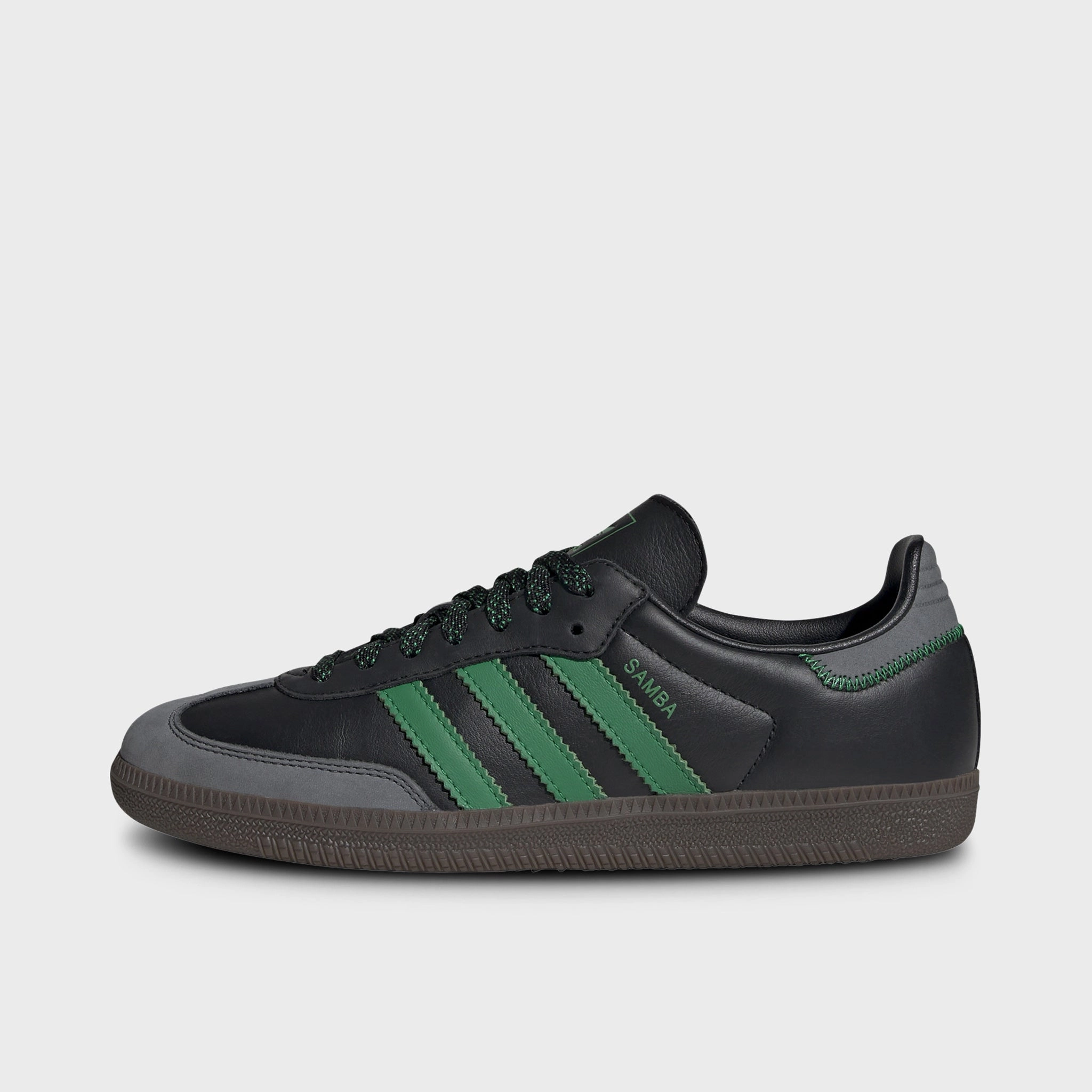 adidas Women's Samba OG Black / Green - Green High Abrasion Zones