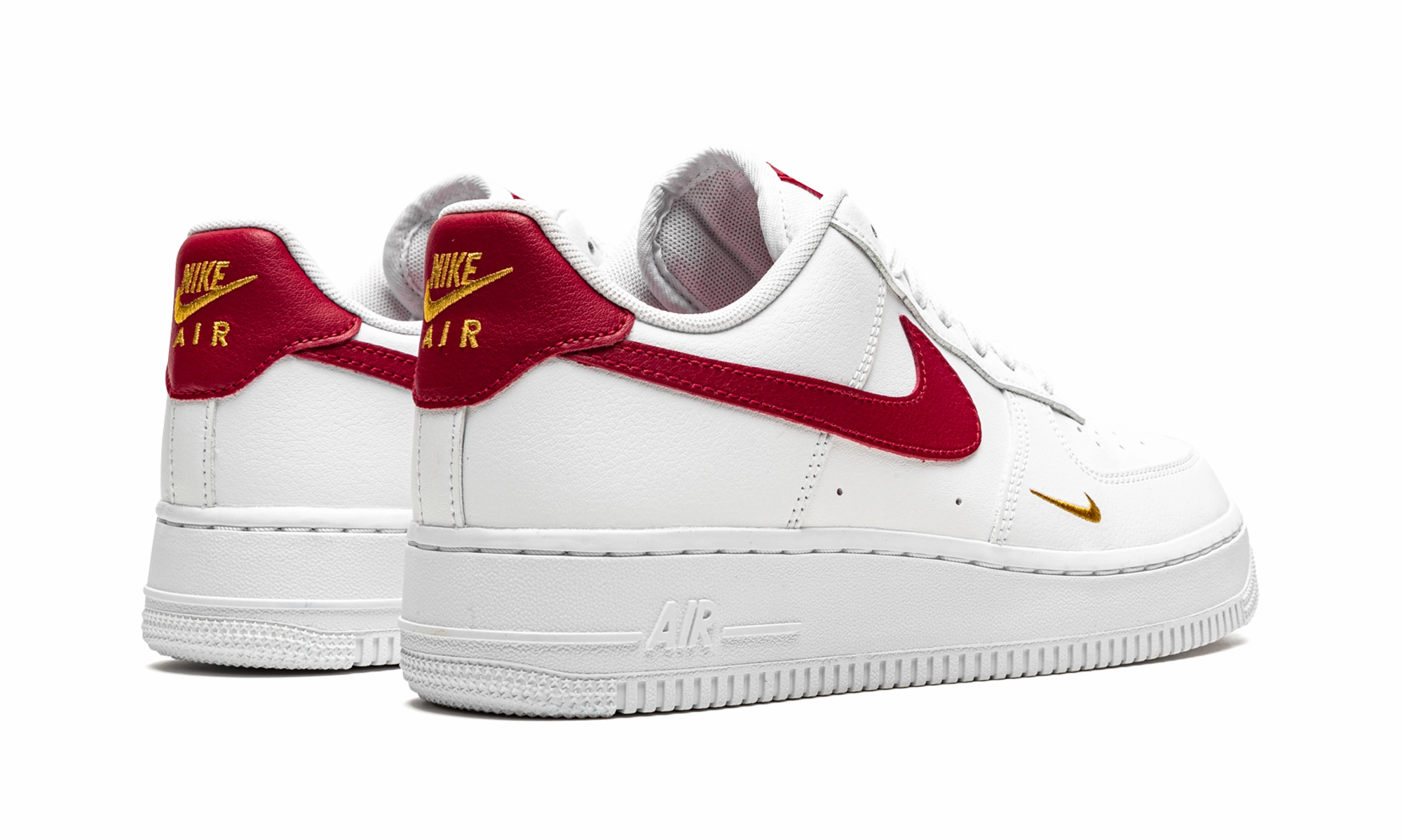 AIR FORCE 1 LO ESSENTIAL MNS WMNS "White / Gym Red" Comfort Linings