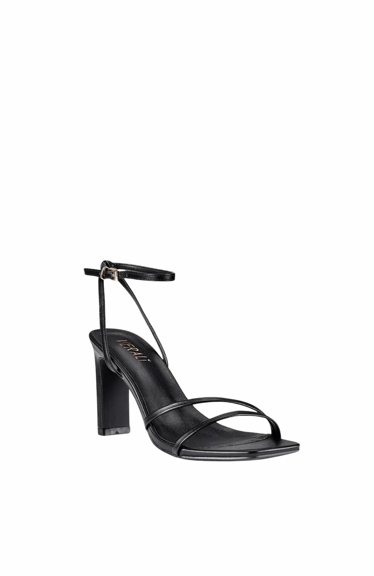 Street Edge Fashionable Booties Kimmy Slim Strappy Heel Black