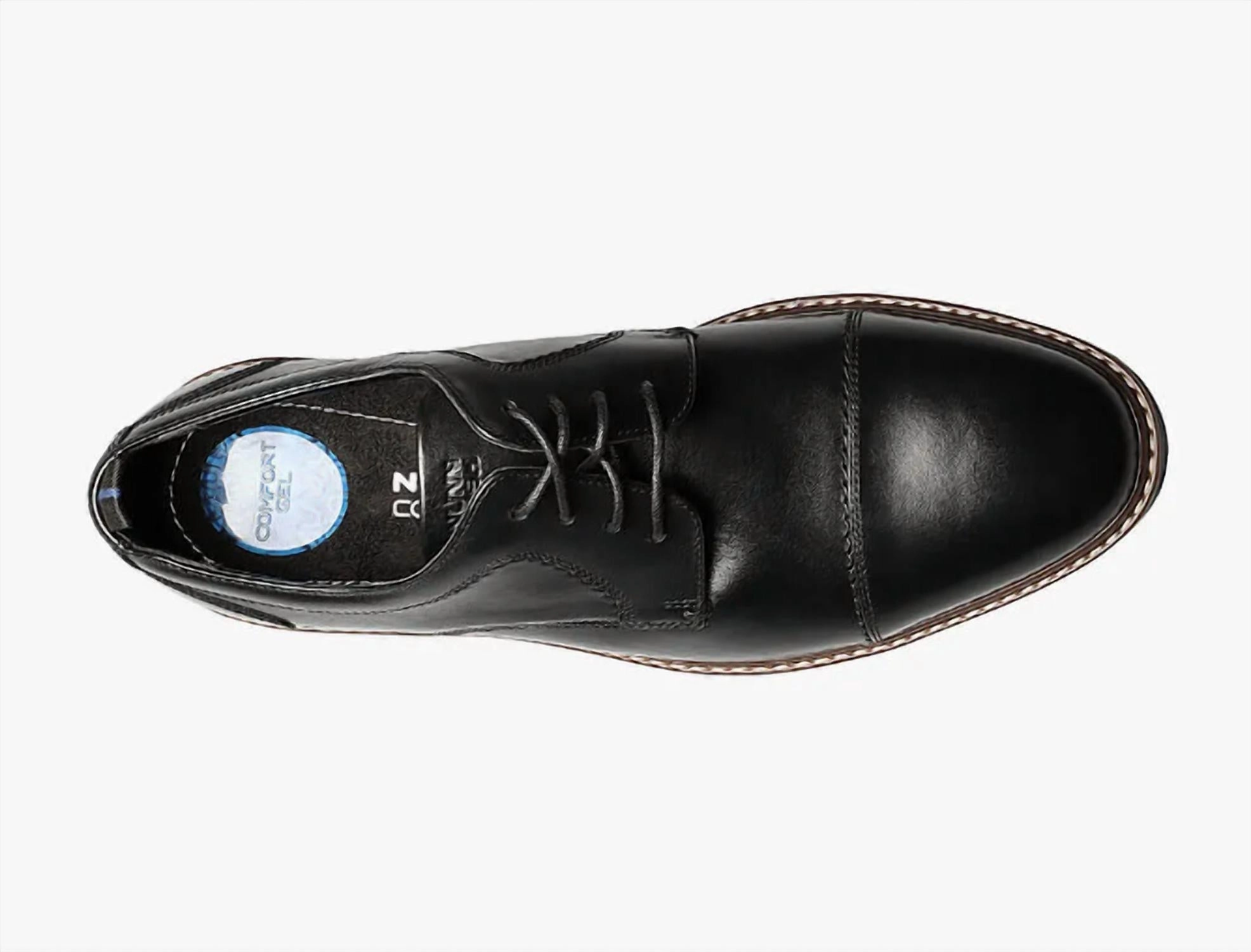 Stable Fit Professional Setting Routine Style Men's Hayden Captoe Oxford In Black