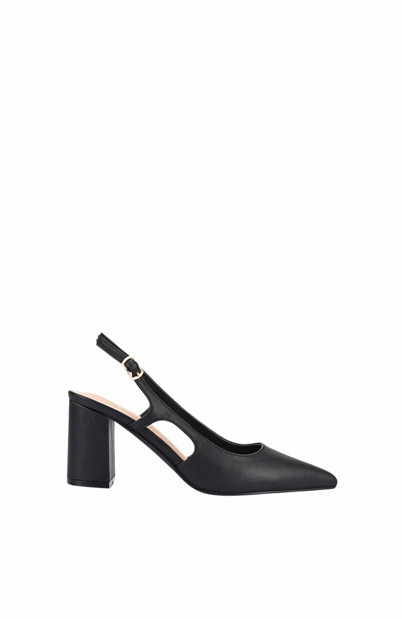 Italian Chic Elton Slingback Block Heels Black