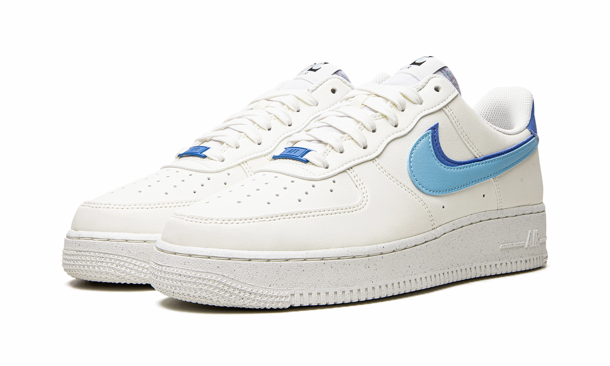 Air Force 1 "Double Swoosh - Blue Chill" Lace   Up Design Fitness Ready