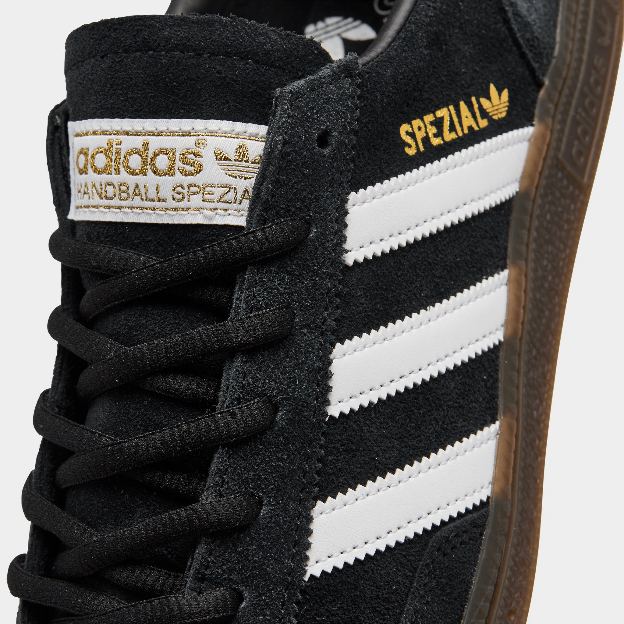adidas Originals Handball Spezial Core Black / Cloud White - Gum Ultra-soft breathability Odor Resistant Lining
