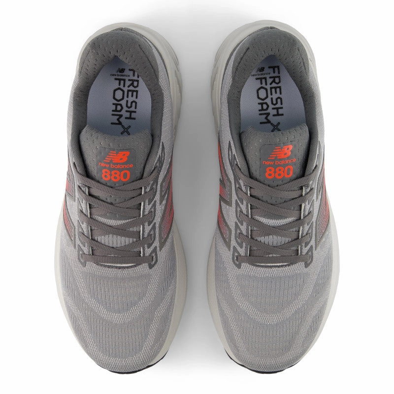 Stretch Knit Upper Fresh Foam X 880v15 - Slate Grey with Reflection and Urgent Red - Men's