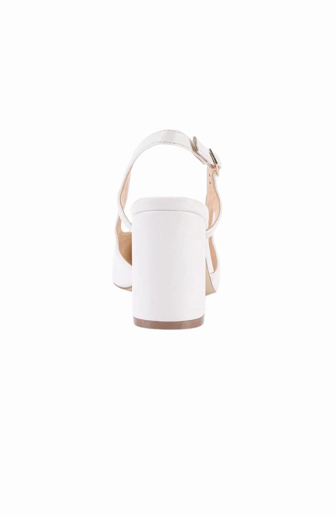 Enrique Sling Back Block Heel White Comfortable Fashion Minimal Edge