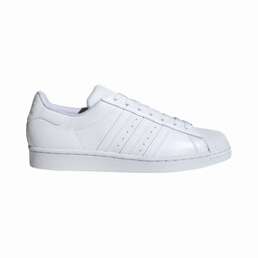 Adidas Men's Superstar Shoes - All White Grip Enhancing Pattern