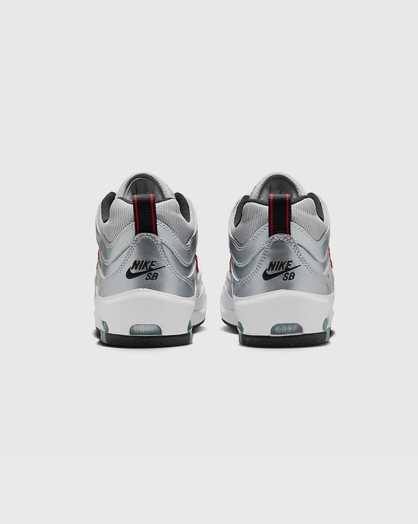 Core Fitness Regular Style Nike SB Ishod Air Max Premium Shoe - Metallic Silver/Varsity Red