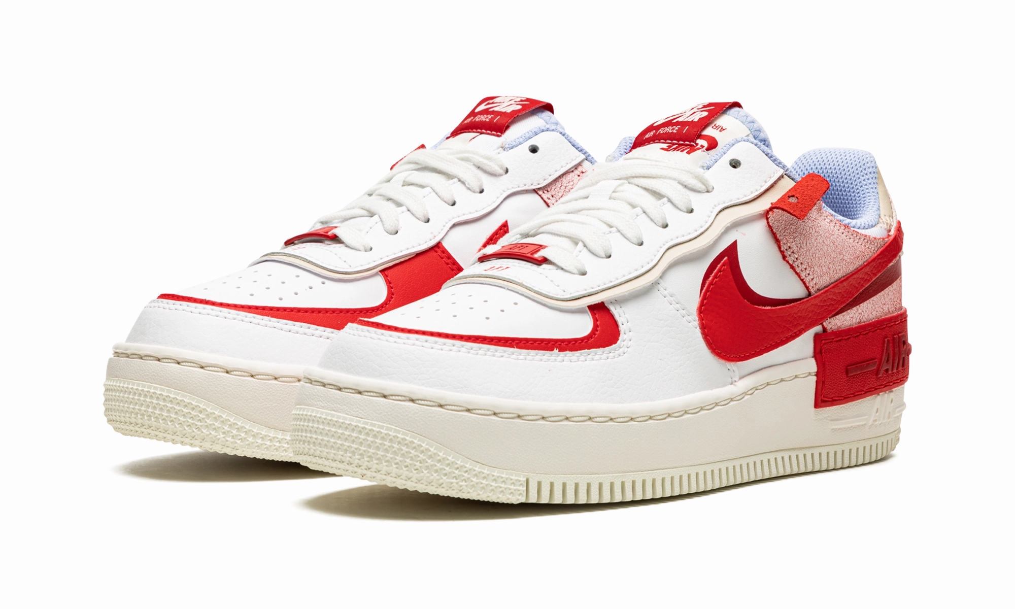 Dad Style Chase Step AIR FORCE 1 LO SHADO MNS WMNS "Red Cracked Leather"