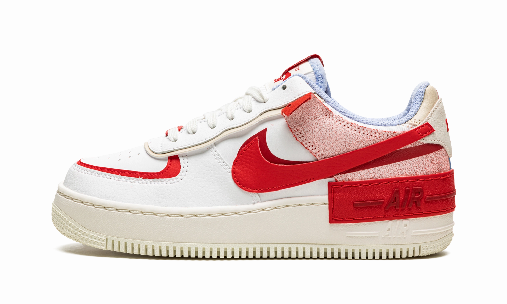 AIR FORCE 1 LO SHADO MNS WMNS "Red Cracked Leather" Lifestyle Pick Indoor Walk