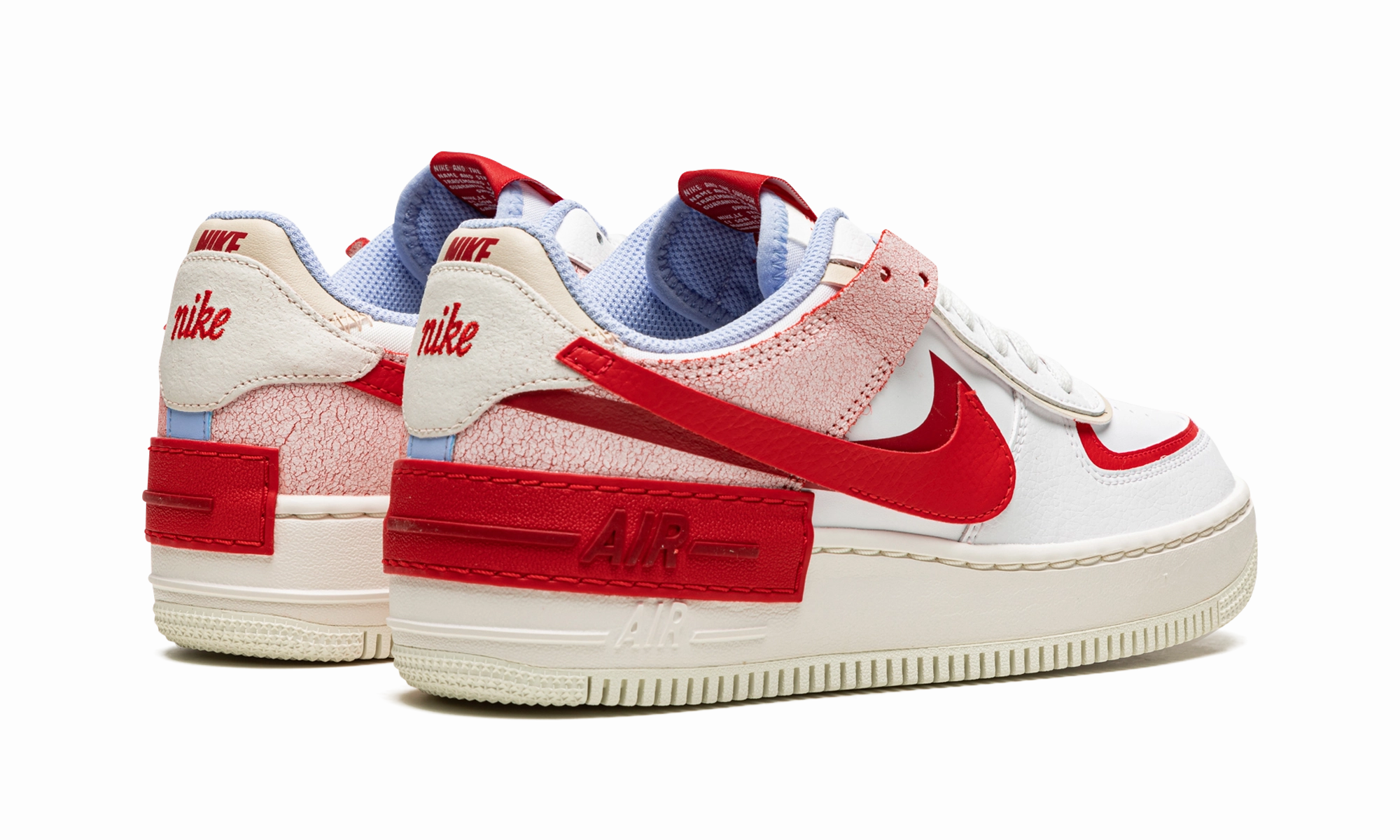 AIR FORCE 1 LO SHADO MNS WMNS "Red Cracked Leather" Ocean Path Quick Move