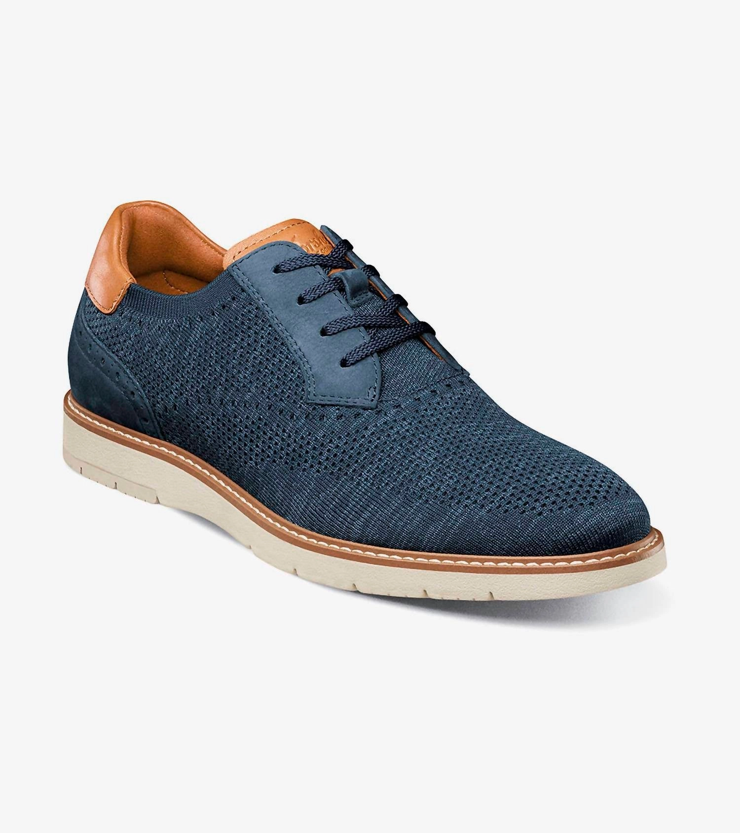 Men's Vibe Knit Plain Toe Oxford In Navy Luxury Design Business Essentials