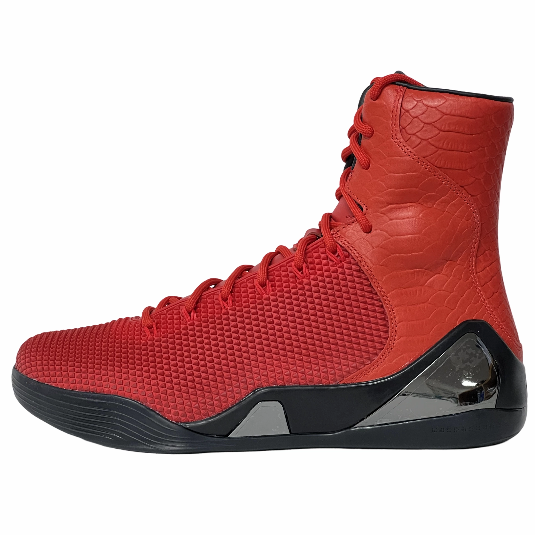 Nike Kobe 9 High KRM EXT Red Mamba Snakeskin Ergonomic Heel Cup Design