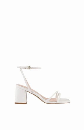 Charity Chic Quick Spark Stevie Block Heel Sandal Chalk