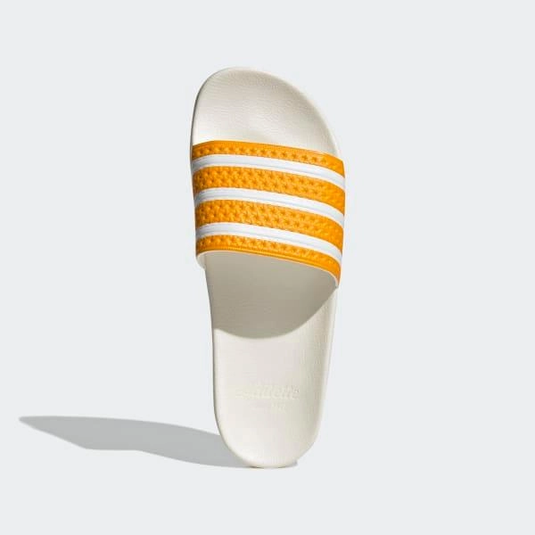 Adidas Men's Adilette Slides - Team College Gold / Cloud White / Off White Smart Look Durable Mesh