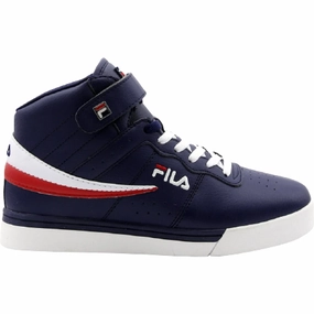 Fila Men's Vulc 13 Mid Plus Shoes - Navy / Red Stable Form Orthopedic Friendly Design