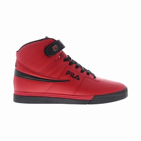 Bounce Sole Fila Men's Vulc 13 Mid Plus Shoes - Red / Black