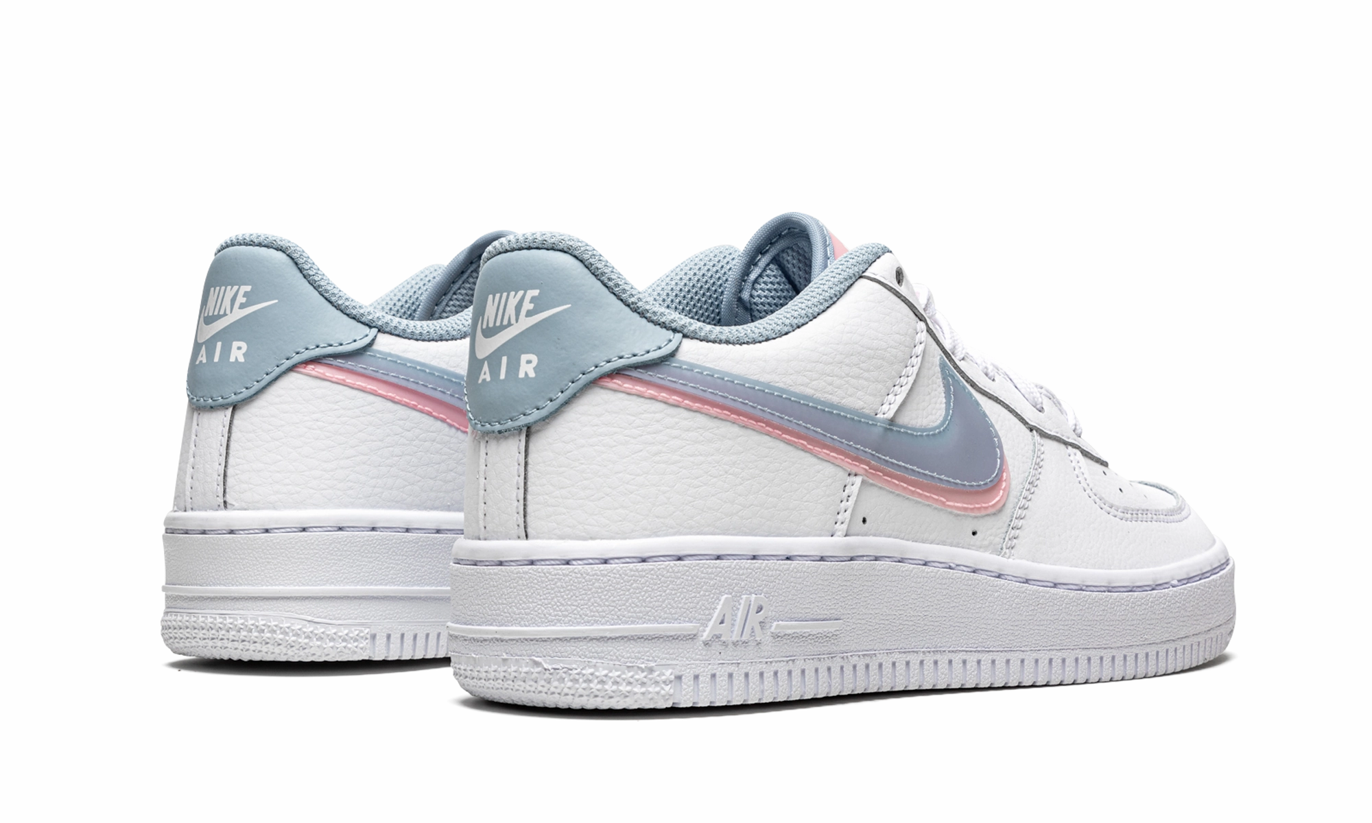 Air Force 1 LV8 GS "Double Swoosh - White / Blue / Pink" Lake Side