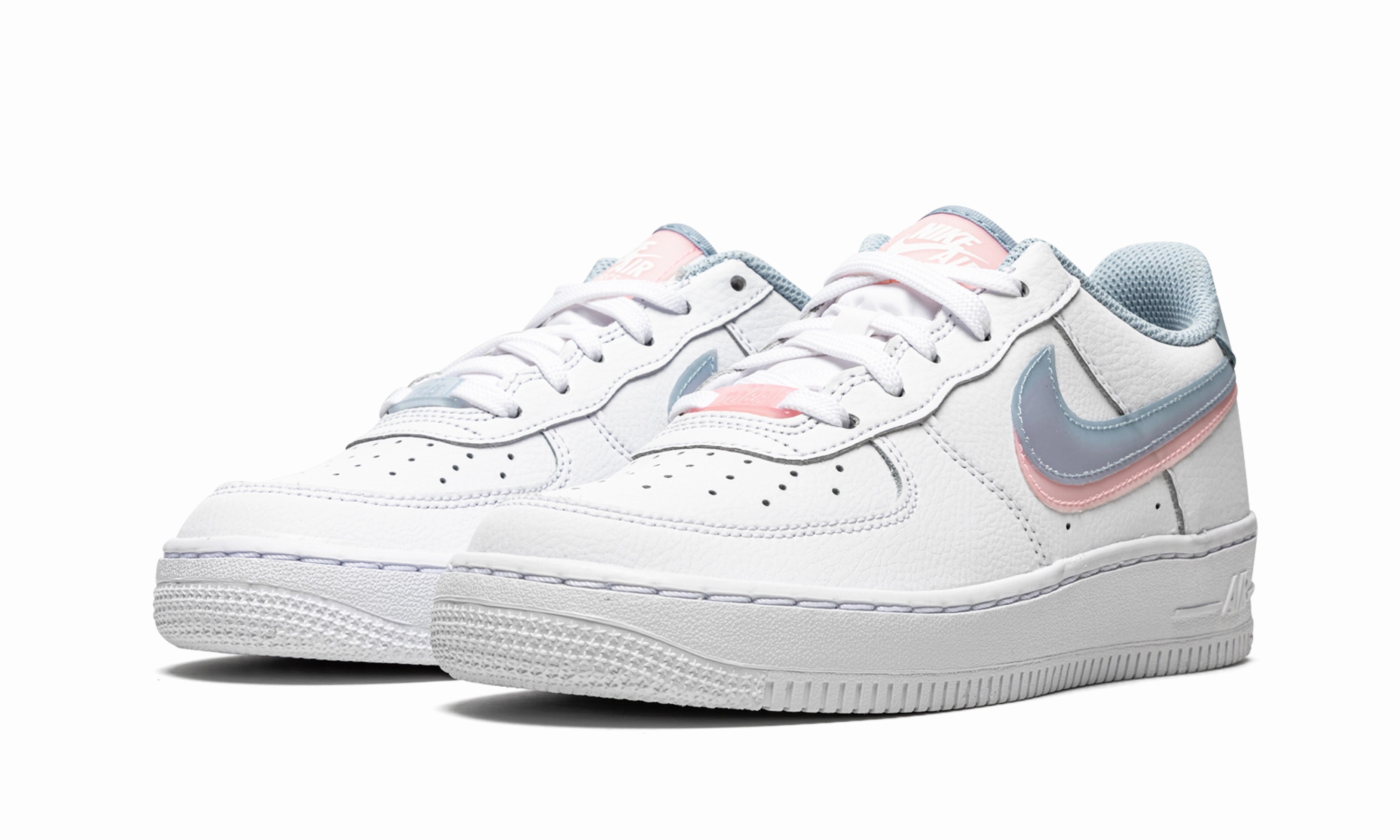 Daily Mood Total Comfort Air Force 1 LV8 GS "Double Swoosh - White / Blue / Pink"