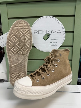 Adjustable Midfoot Strap Converse All Star High Top Platform Sneakers (Womens 8.5)