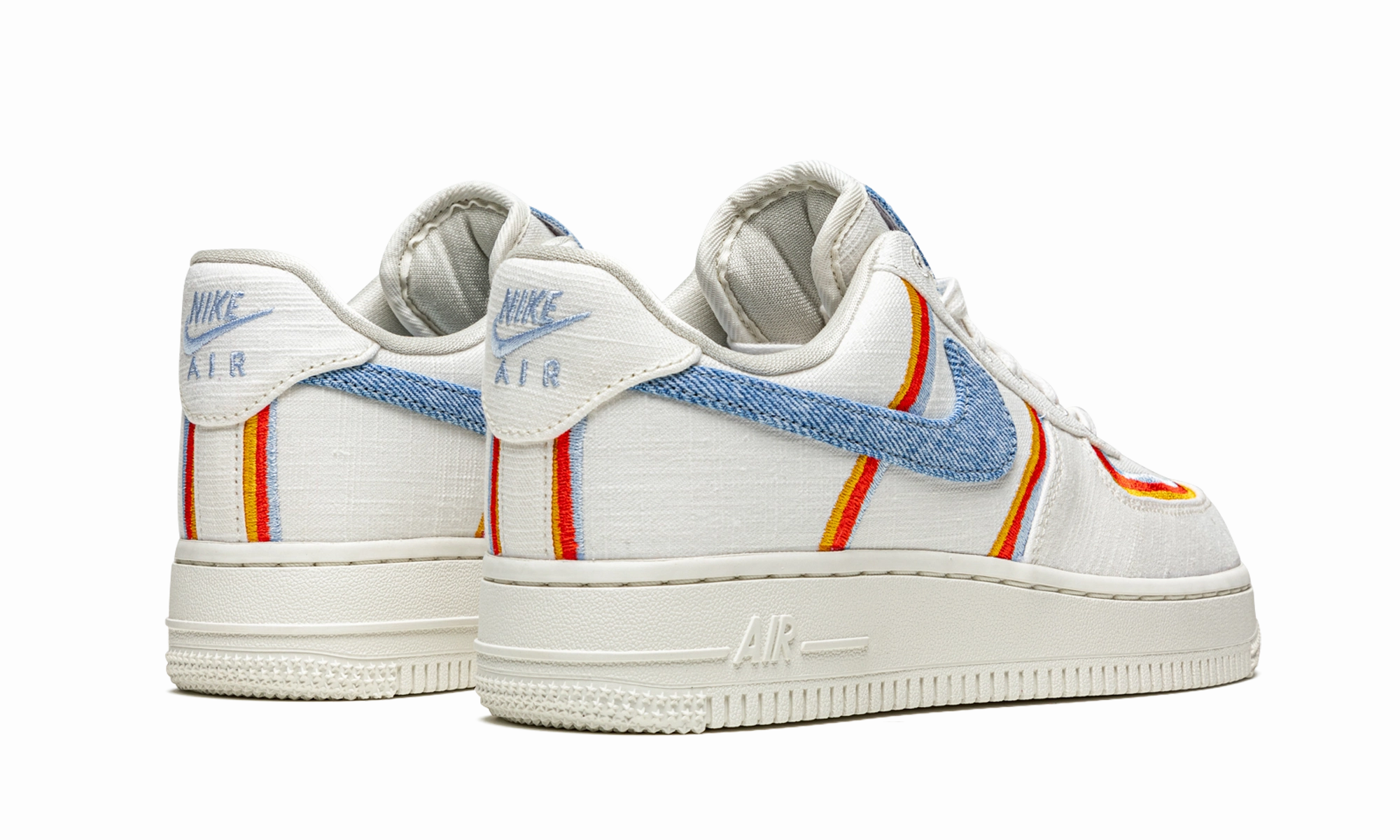 AIR FORCE 1 '07 LV8 MNS WMNS "Denim Swoosh" Long Walk Anytime Wear