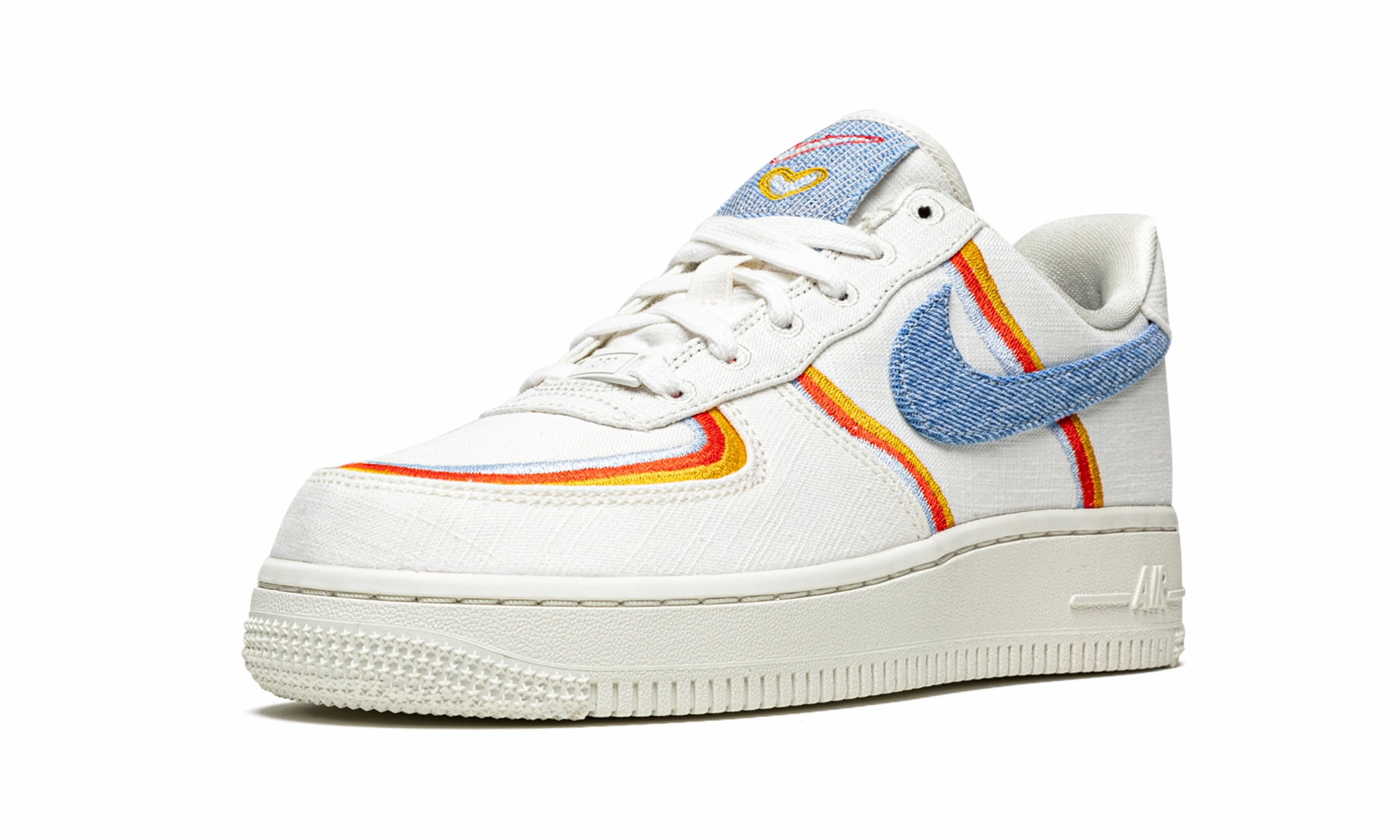 AIR FORCE 1 '07 LV8 MNS WMNS "Denim Swoosh" Gentle Grip Comfort Fitment