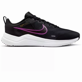 Easy To Clean Flexible Toe Box Nike Men's Downshifter 12 Shoes - Black / Violet