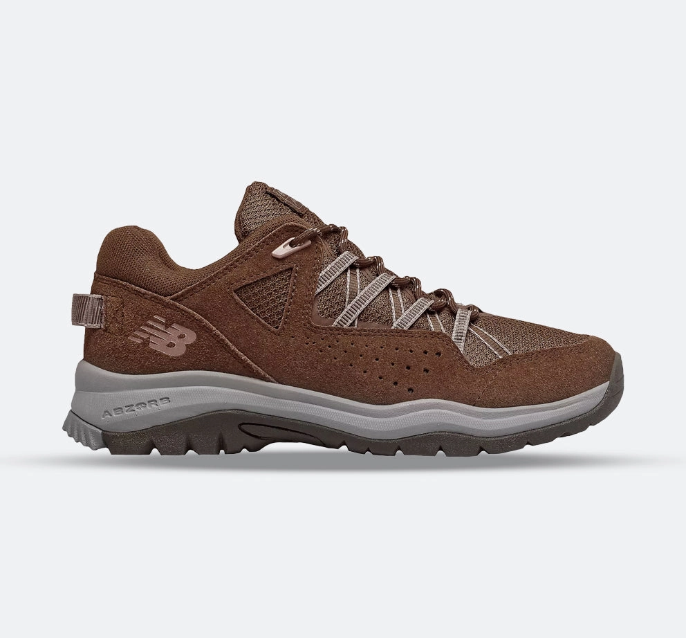 Mens Wide Fit New Balance MW669LC2 Brown Hiking Trainers Closed Toe Design Rubber Compound Outsole