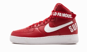 No Tie Style Air Force 1 High Supreme SP "Red"