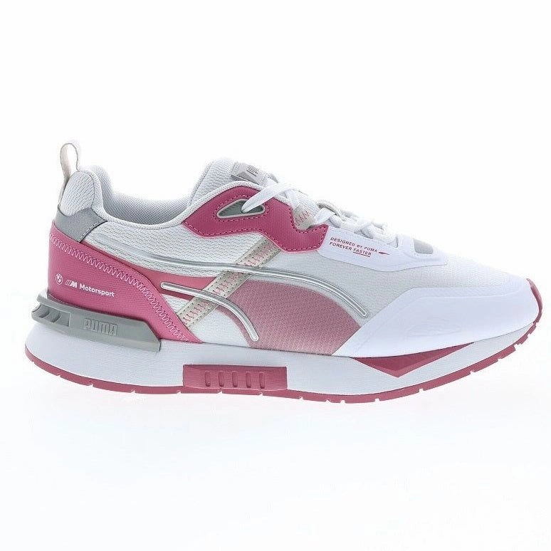 Breathable Zones Puma Men's BMW Motorsport Mirage Tech Shoes - White / Dusty Orchid