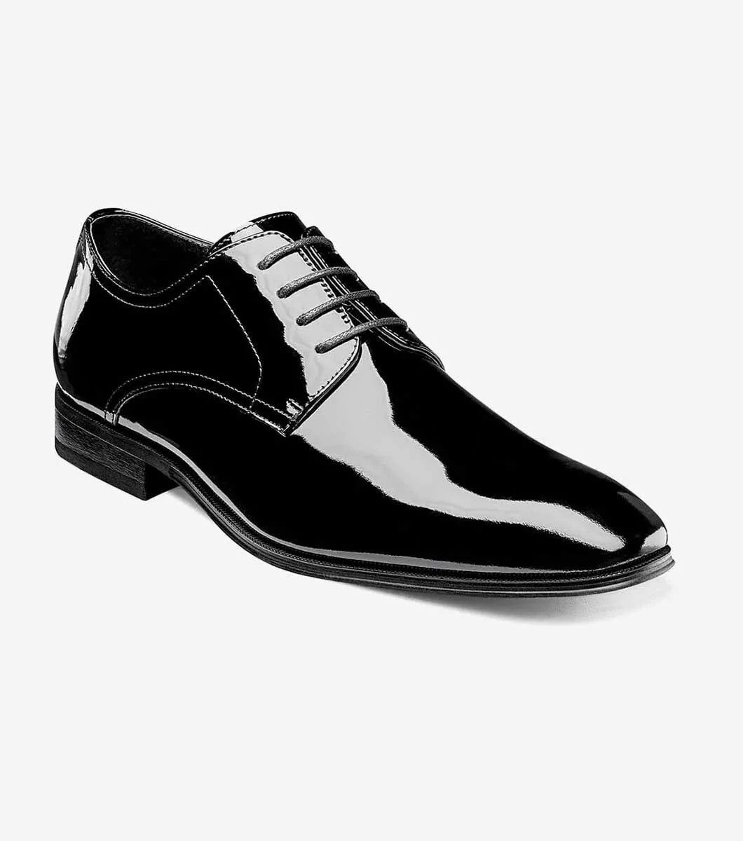 Cushioned Support Formal Setting Florsheim Tux 14212-004 Black Patent Leather Plain Toe Oxford Shoe ZAP102