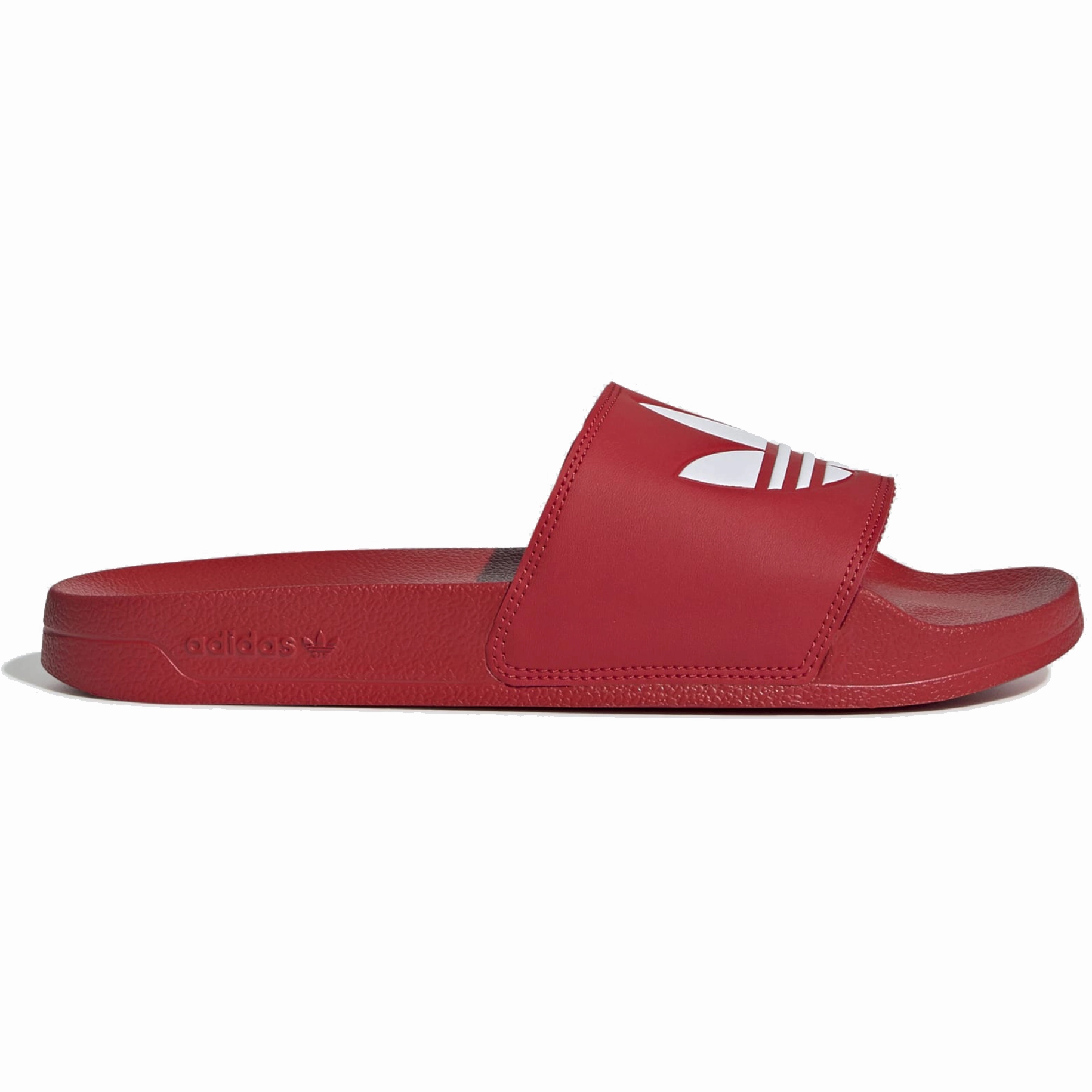 Flexible Cushioning Adidas Adilette Lite Slides - Scarlet Red / Cloud White