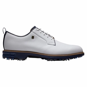 FootJoy Premiere Series - Field Golf Shoes White/Navy - 24 Men Flat Knit Texture Stable Footing