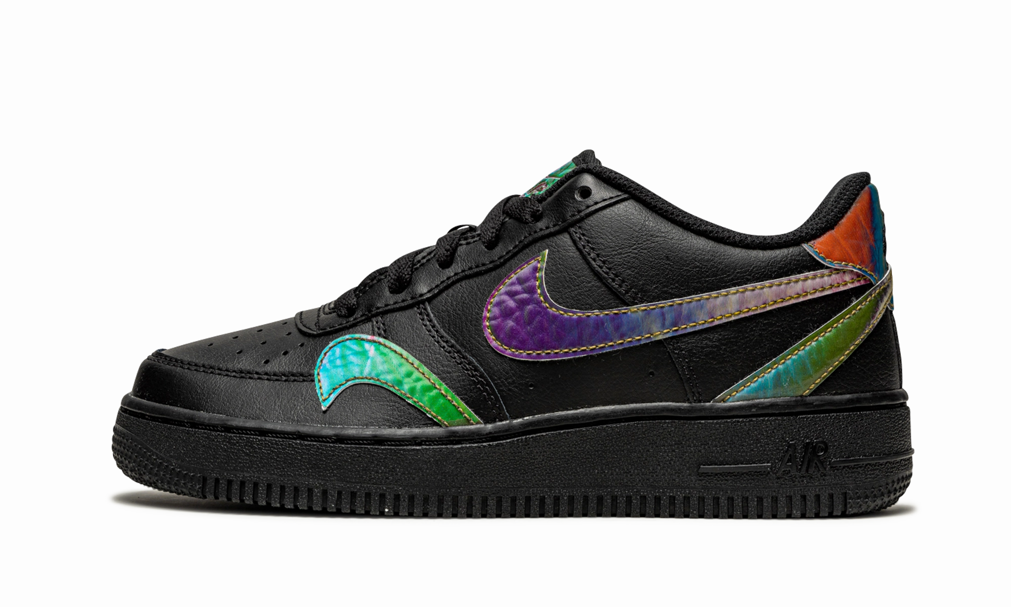Tidy Finish Air Force 1 Low LV8 GS "Misplaced Swooshes - Black"