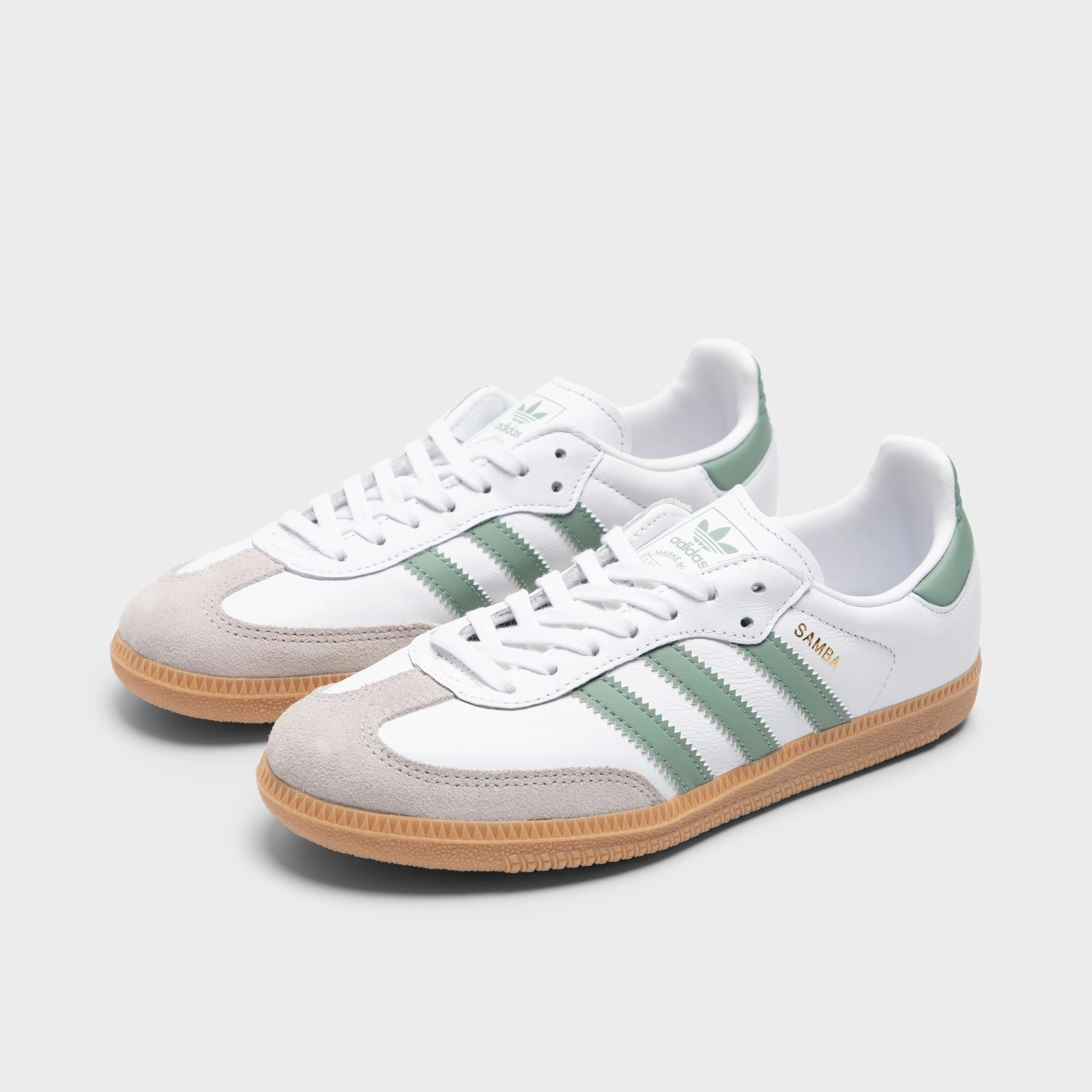 Neutral Tone Options adidas Juniors' Samba OG Footwear White / Silver Green - Gum