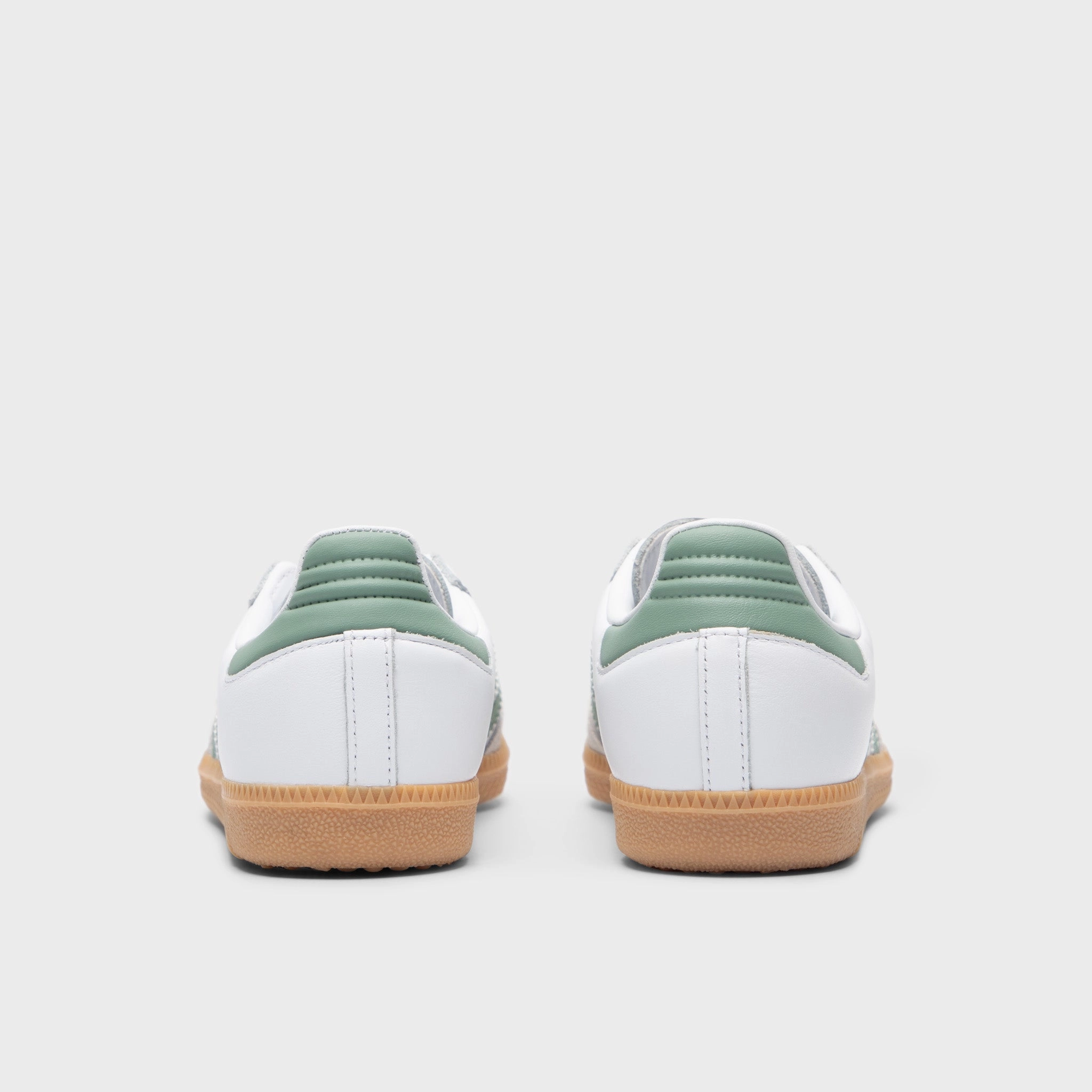 adidas Juniors' Samba OG Footwear White / Silver Green - Gum Road Running Rocker Sole Tech