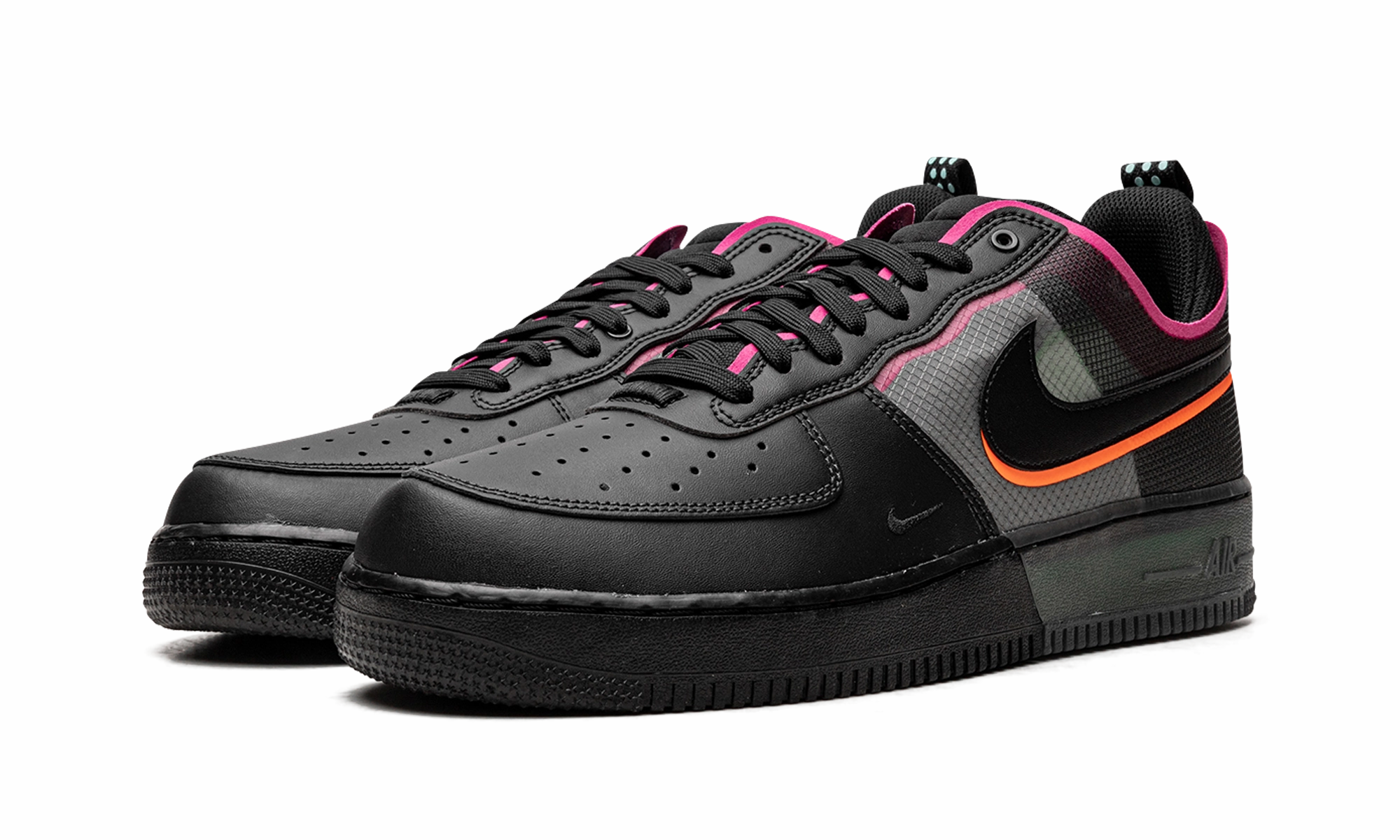 Relax Style Air Force 1 React "Black / Pink Prime"