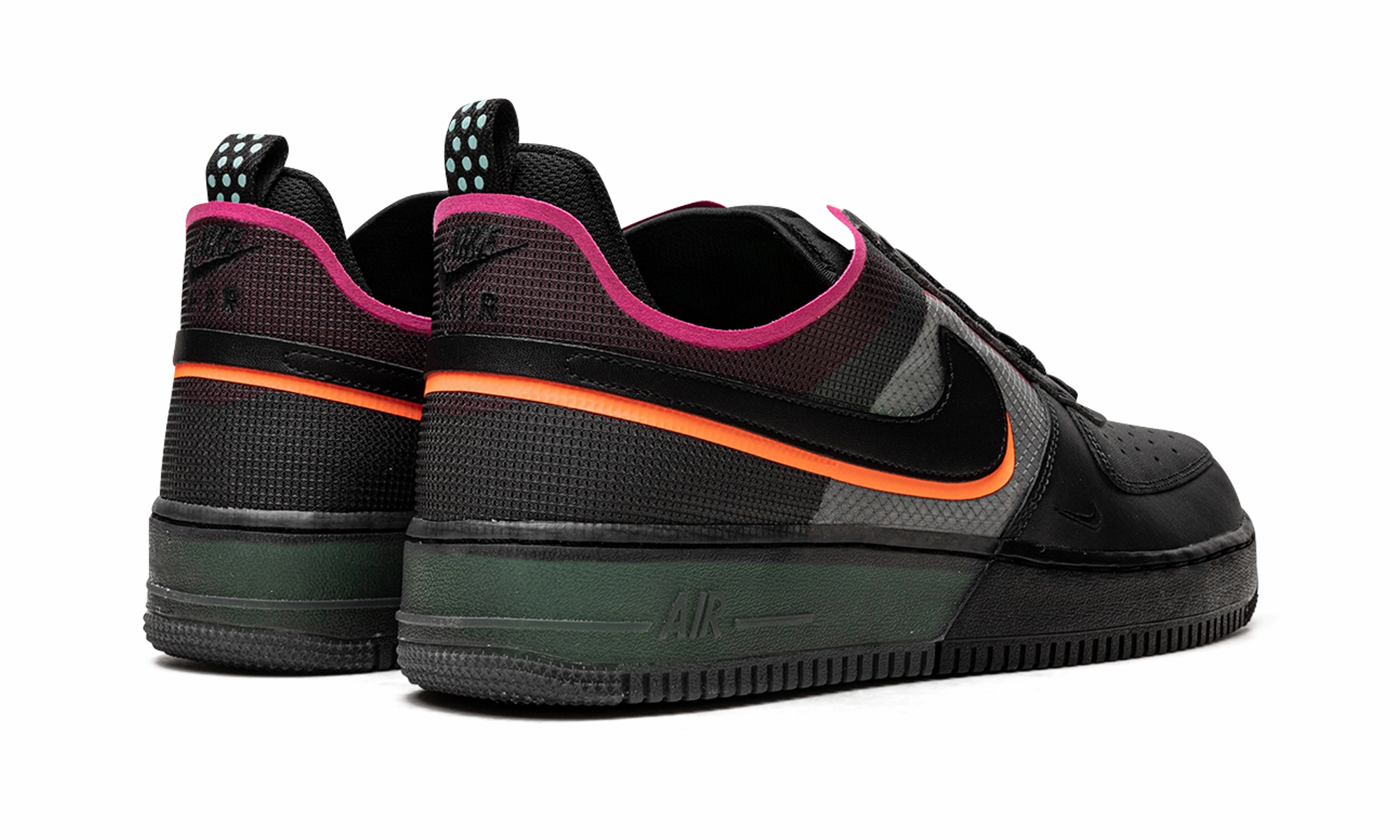 Air Force 1 React "Black / Pink Prime" Soft Flex Midsole
