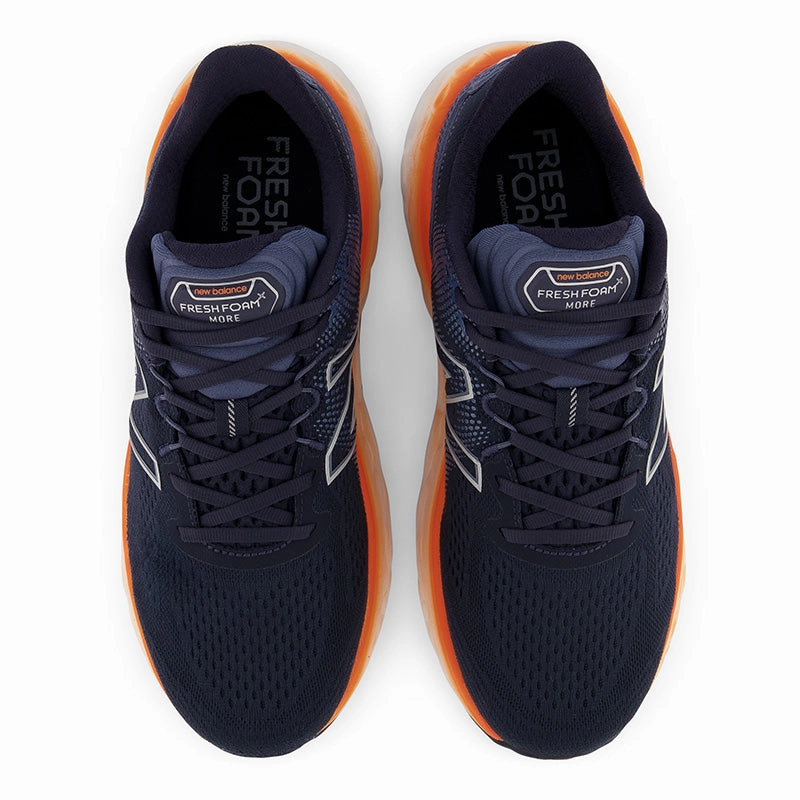 Fresh Foam More v3 - Eclipse with Vibrant Orange - Men's foam sole shoes
