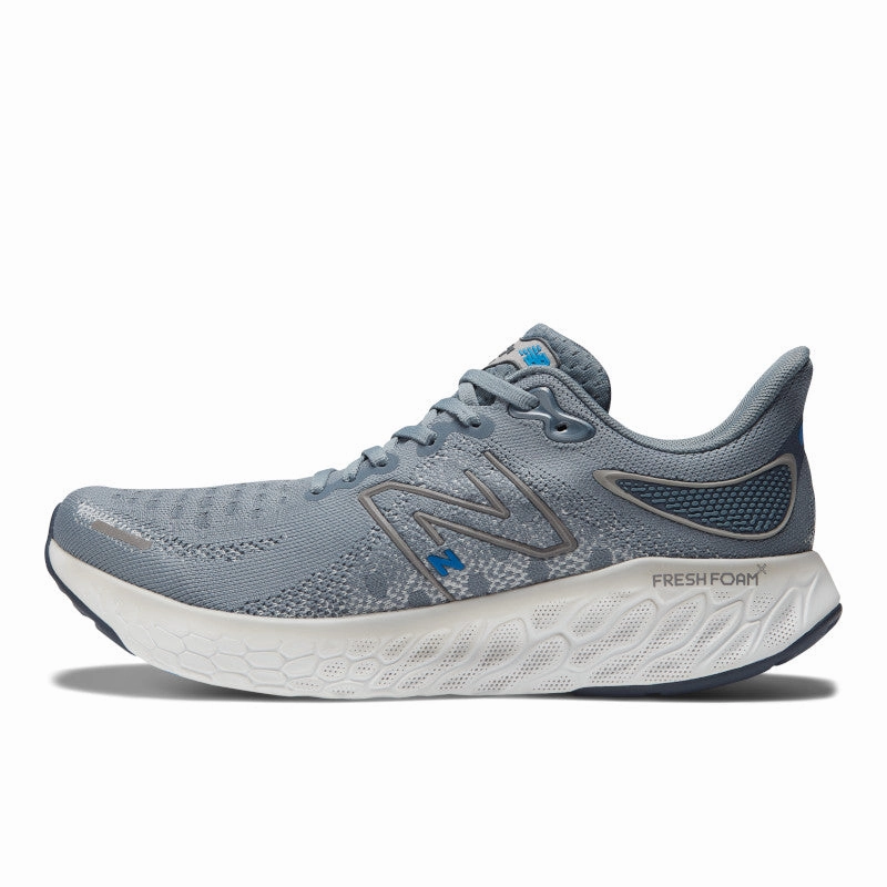 Fresh Foam X 1080v12 - Steele with Serene Blue and Lead - Men's Torsional Stability Bar Responsive Cushioning Tech
