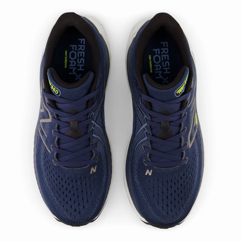 Fresh Foam X 860v13 - Navy with Dark Silver Metallic and Cosmic Pineapple - Men's dust - resistant shoes Durable Abrasion Resistance