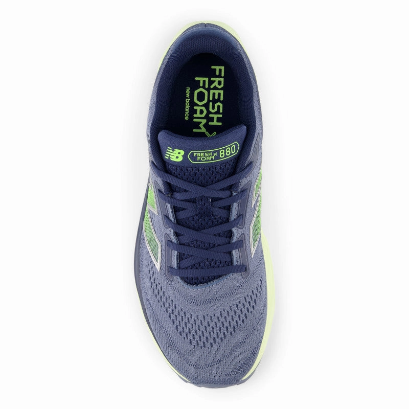 Fresh Foam X 880v14 - Arctic Grey with Limelight and NB Navy - Men's track running shoes beginner - friendly shoes
