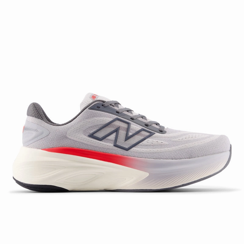 running competitions non - slip shoes Fresh Foam X More v6 - Grey Matter with True Red and Castlerock - Men's