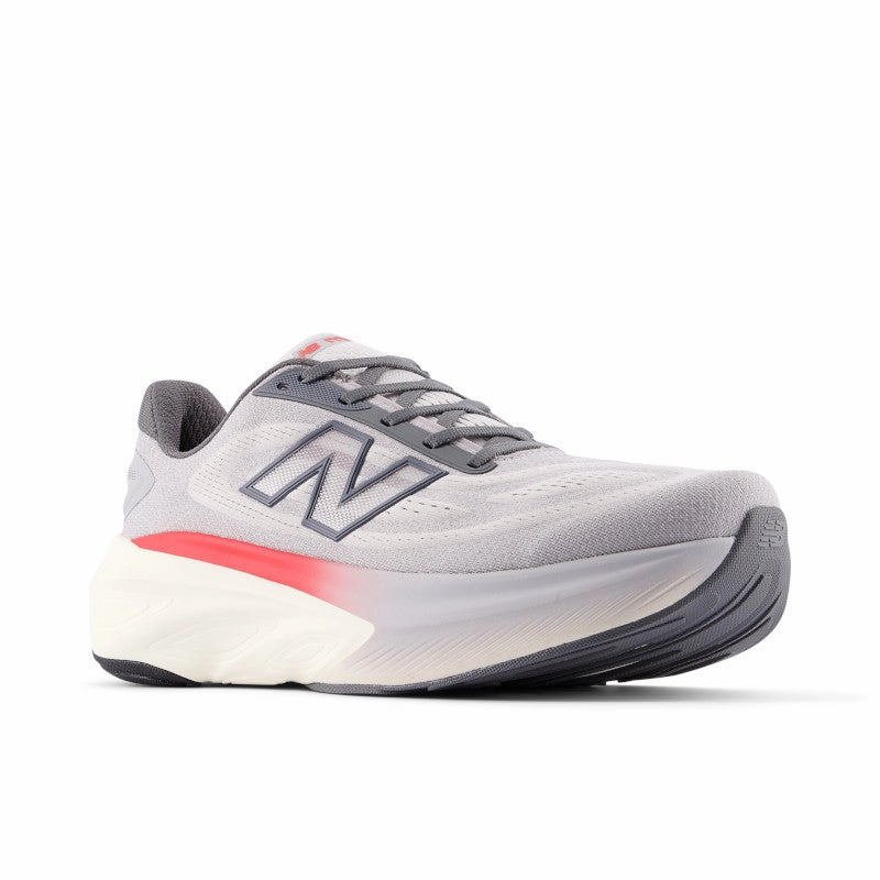 sports competition running gear Fresh Foam X More v6 - Grey Matter with True Red and Castlerock - Men's