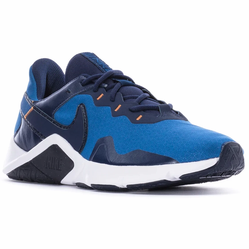 Nike Men's Legend Essential 2 Shoes - Navy / Blue Pressure Relief Padding Foam Wrap